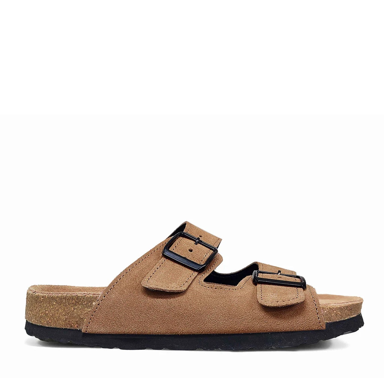 Roman Suede Double Bar Sandal Chestnut