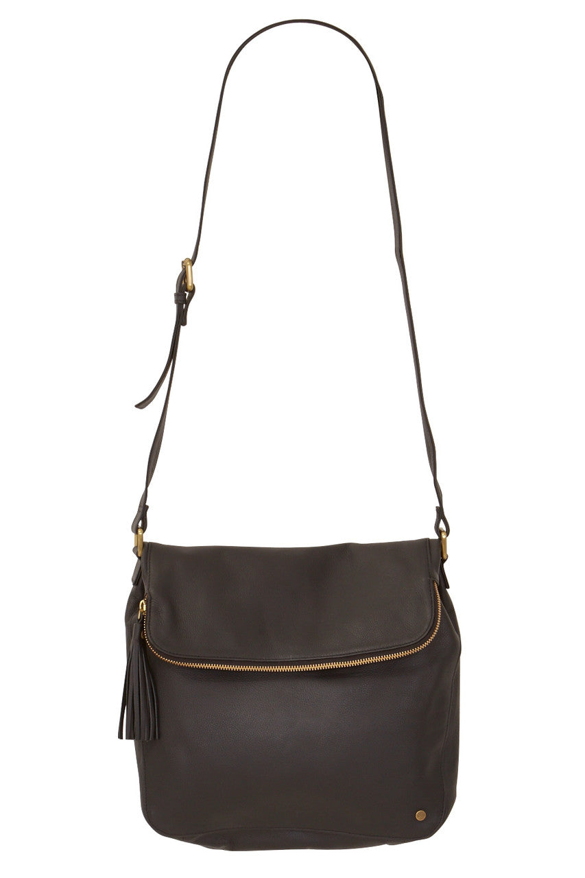 Alexa Leather Satchel Black