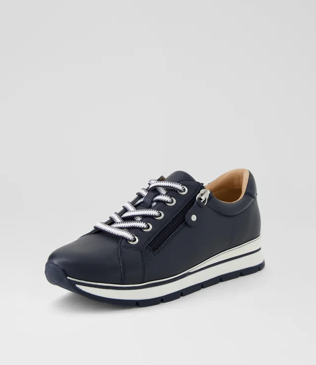 Nanettes Leather Sneakers Navy