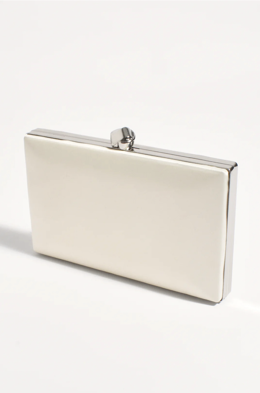 Mira Structured Clutch Cream