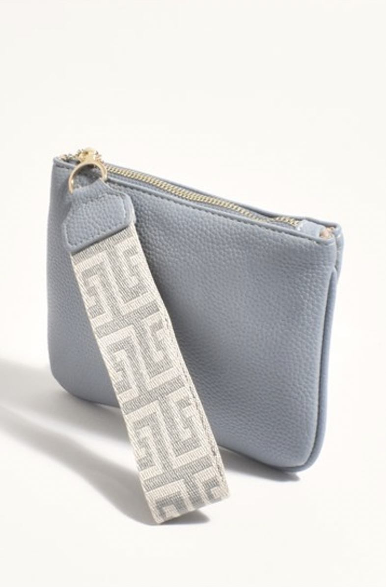 Leila Geo Webbing Pouch (Blue) Blue