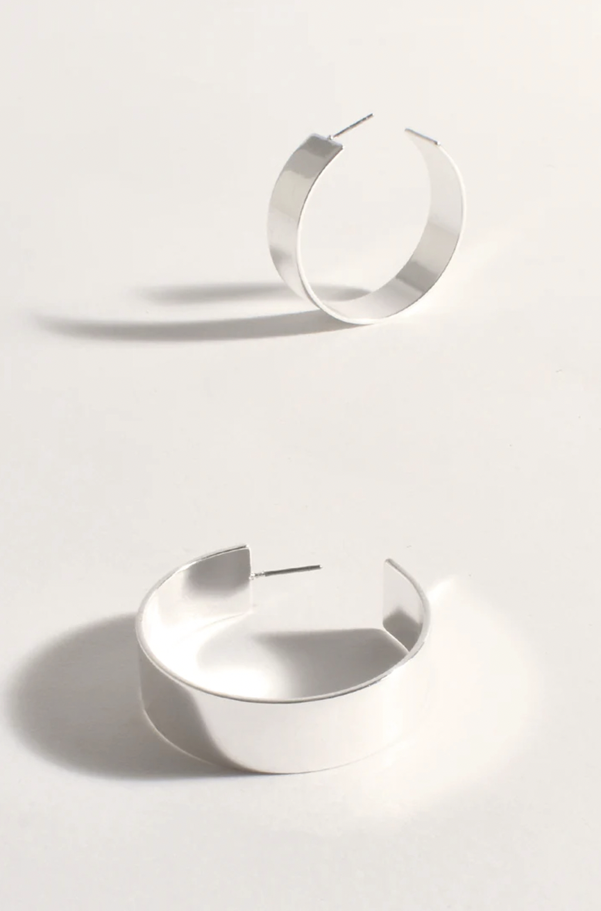 Kirena Hoop Earrings Silver