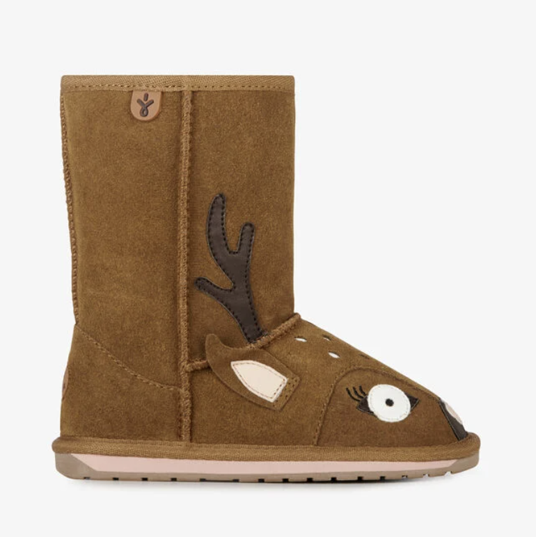 EMU Aust. Deer Kids Slippers Chestnut