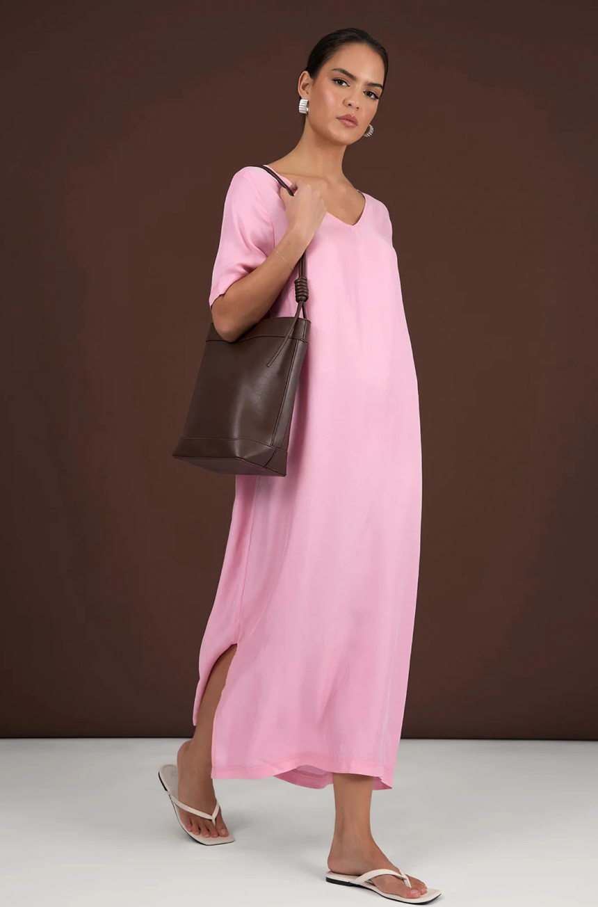 Lara Knot Bucket Bag (Choc)