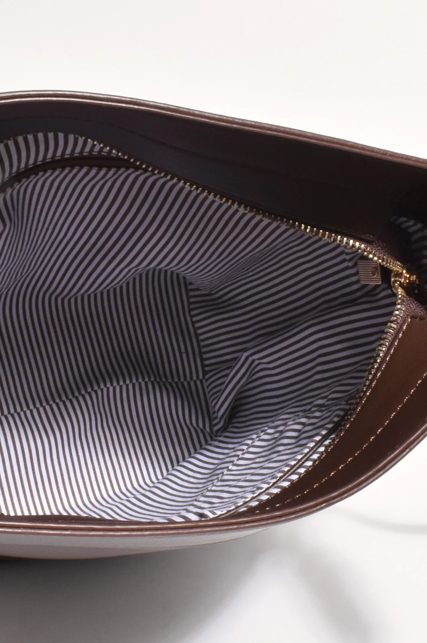 Lara Knot Bucket Bag (Choc)