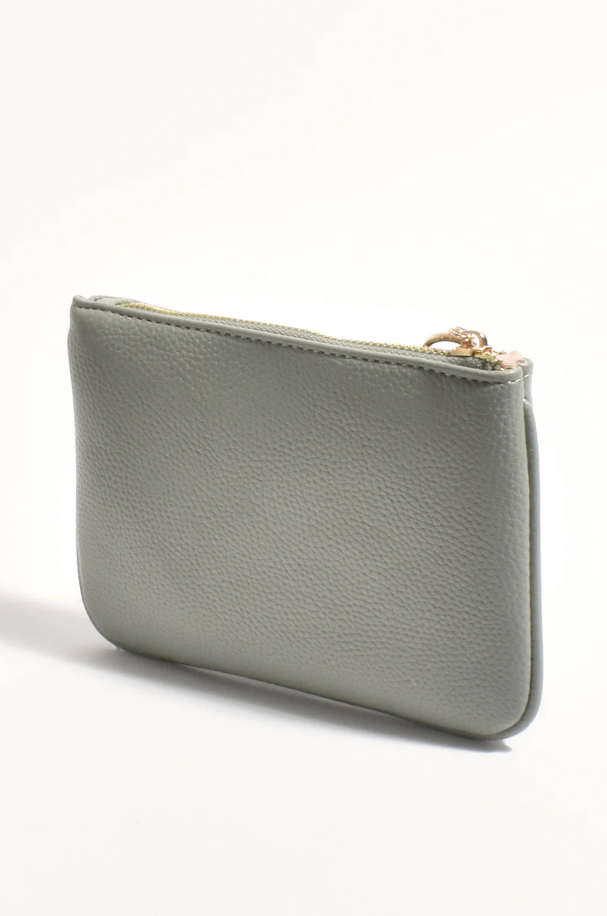 Frankie Striped Webbing Pouch Sage