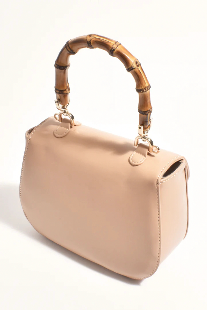 Marissa Bamboo Curved Mini Bag (Camel)