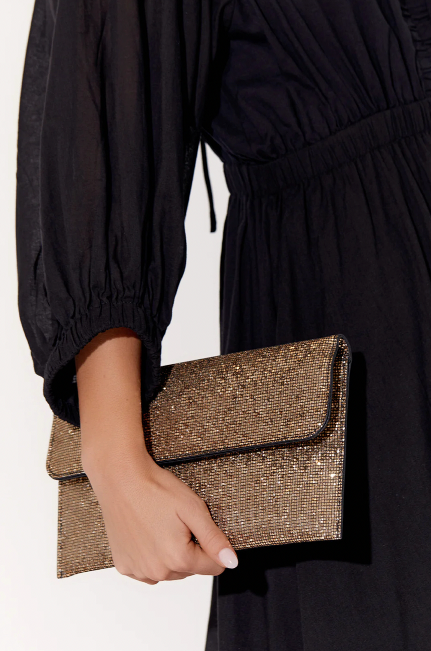 Ruby Rhinestone Clutch