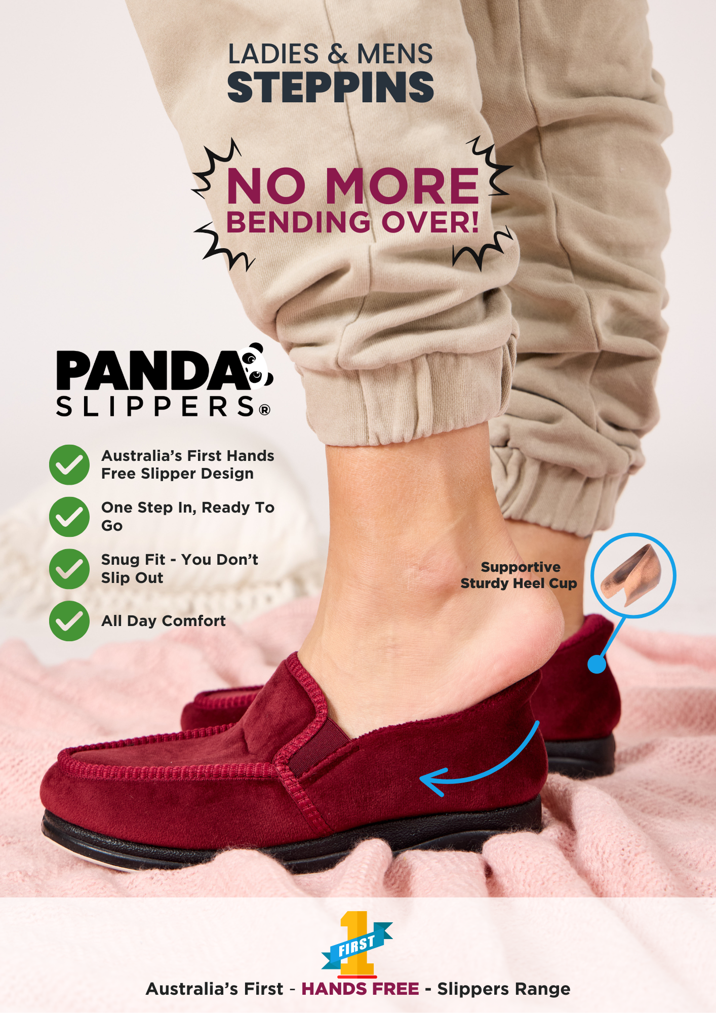 Edgar Step In Mens Slipper Black