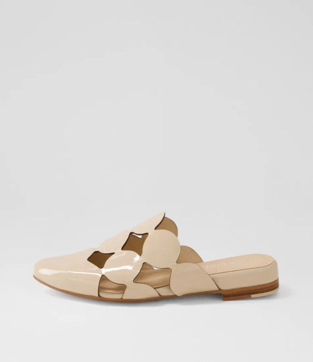 Forli Patent Leather Mules Cafe
