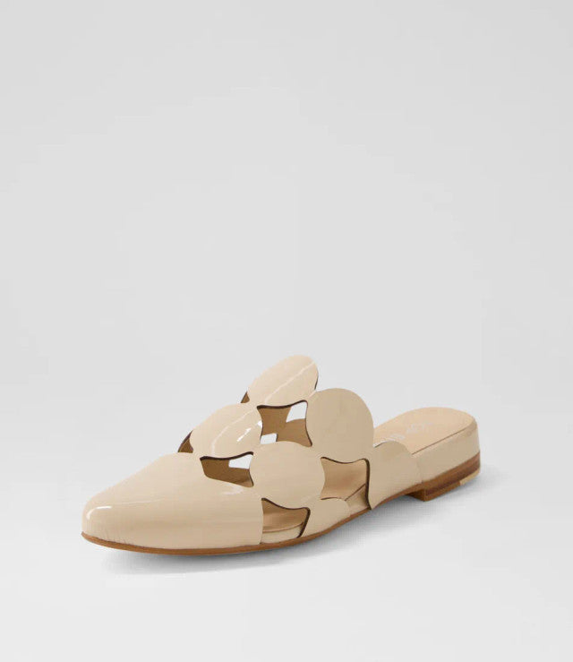 Forli Patent Leather Mules Cafe