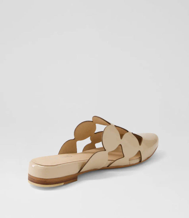 Forli Patent Leather Mules Cafe