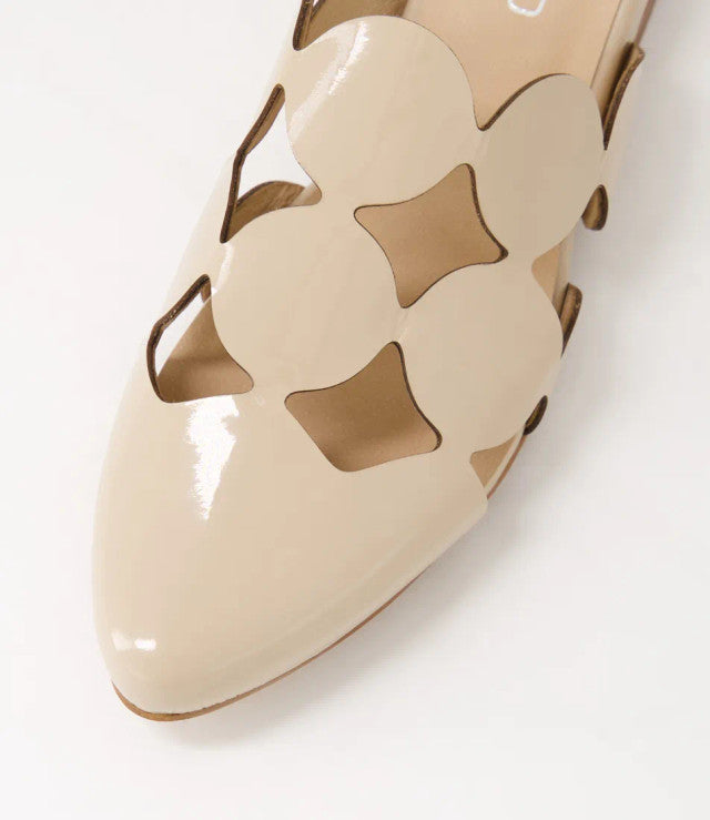 Forli Patent Leather Mules Cafe