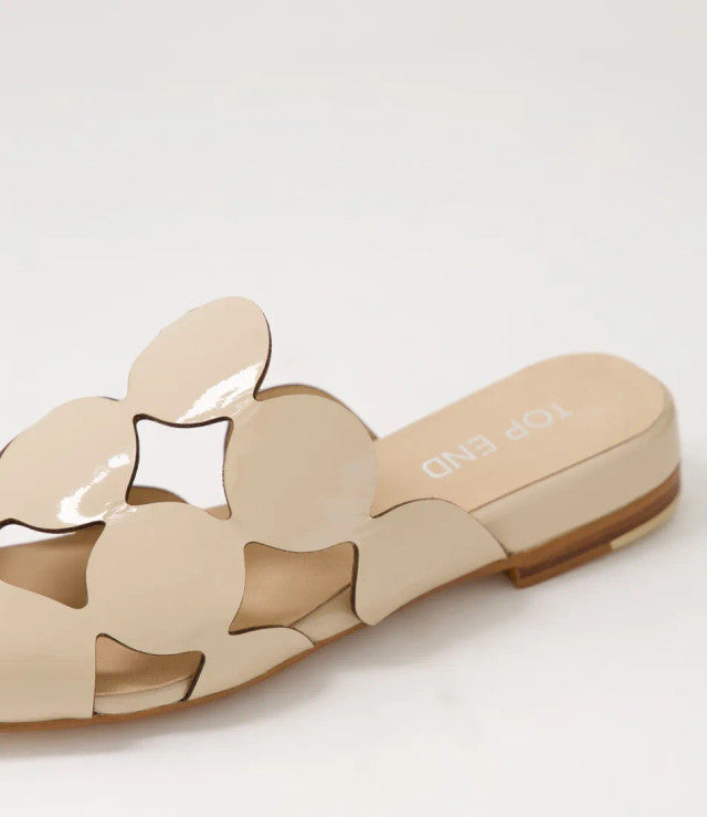 Forli Patent Leather Mules Cafe