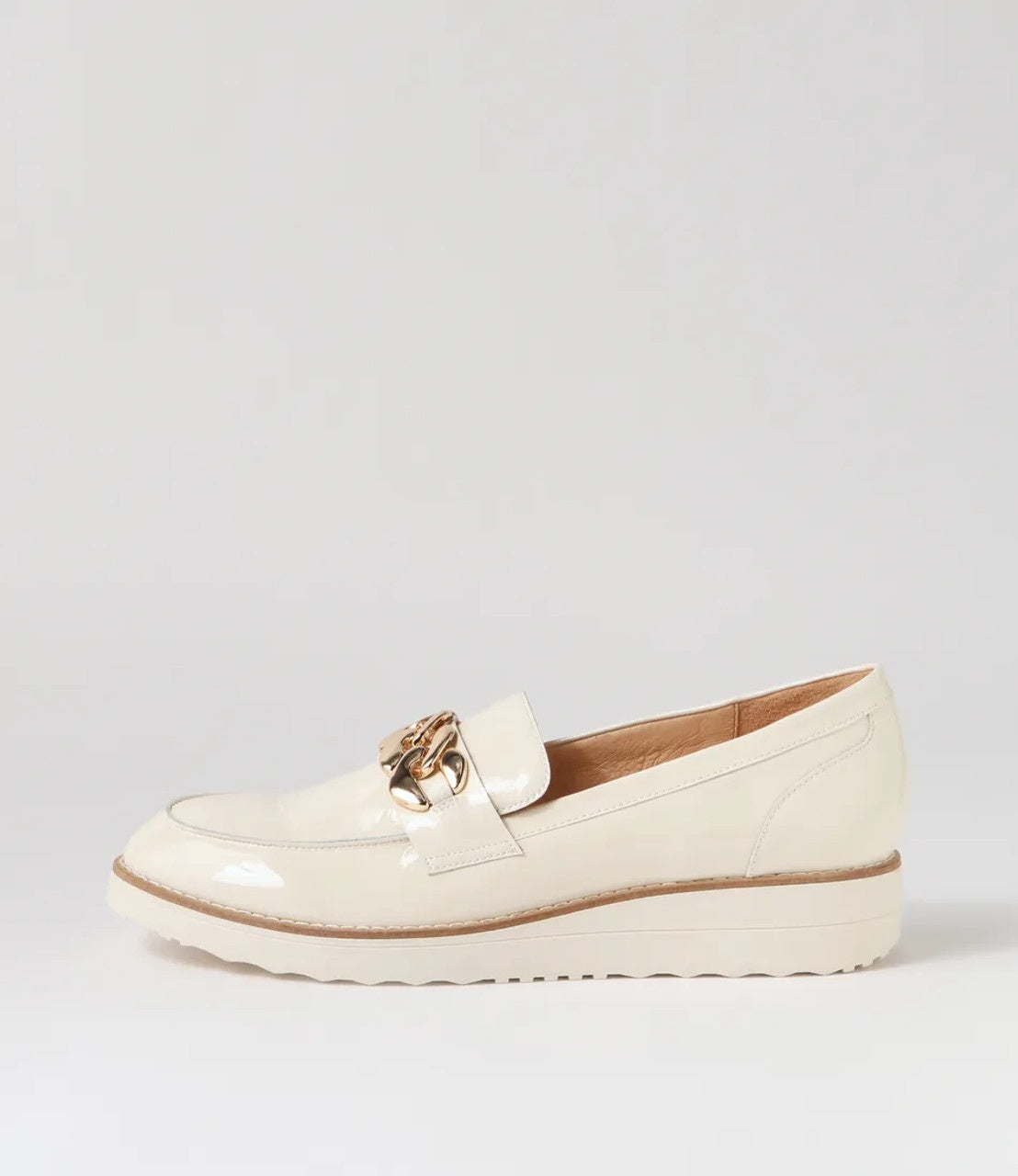 Ozama Patent Leather Loafer Ivory