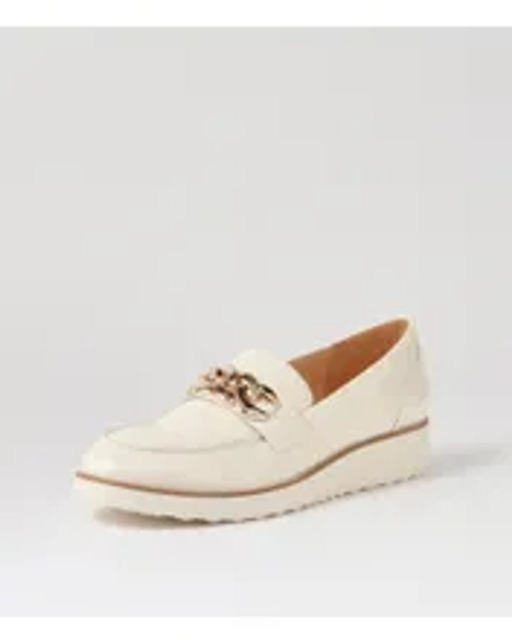 Ozama Patent Leather Loafer Ivory