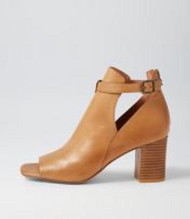 Cerina Leather Sandal/ Heel Tan