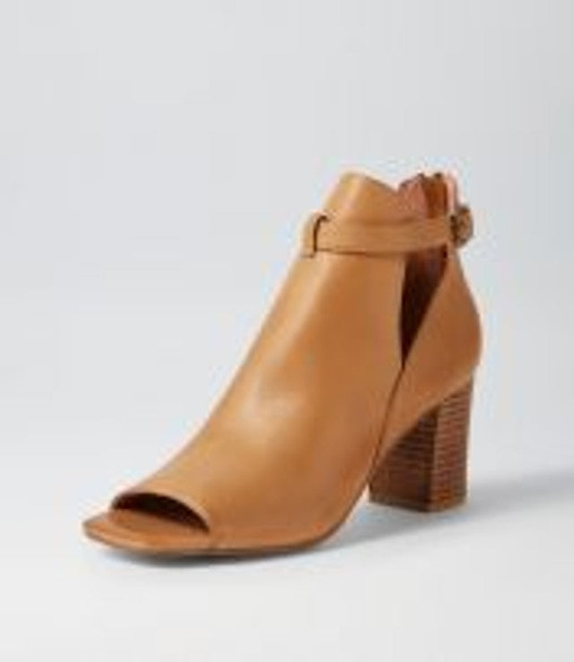 Cerina Leather Sandal/ Heel Tan