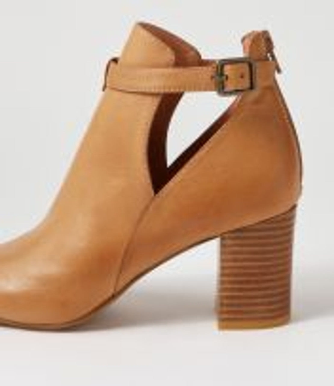 Cerina Leather Sandal/ Heel Tan