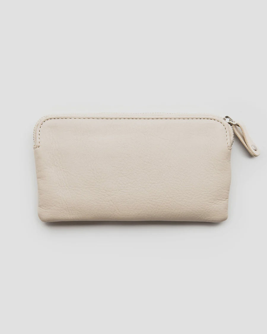 Lucy Leather Pouch Ivory
