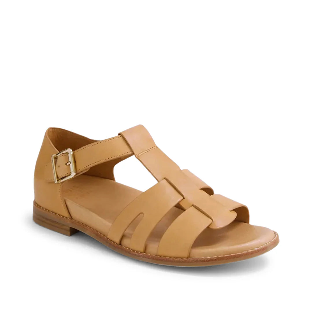 Jonston W Latte Leather Sandals