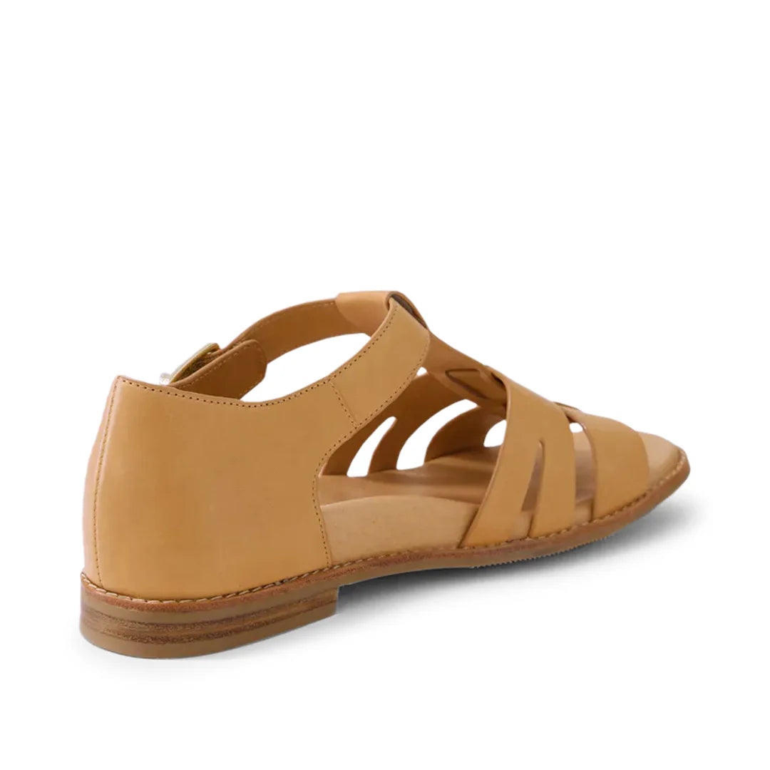 Jonston W Latte Leather Sandals