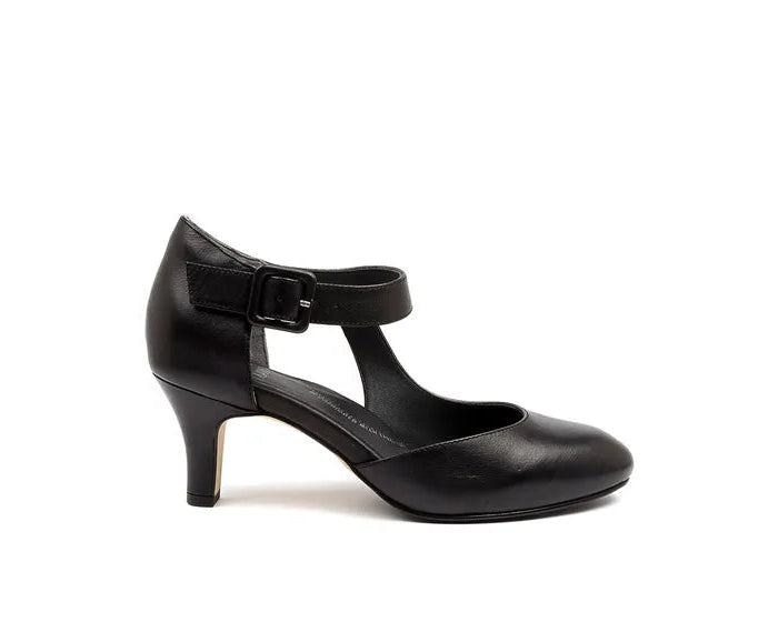 Timon Xw  Leather Heel Black
