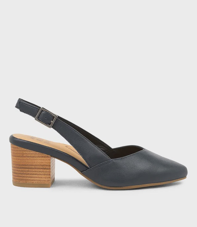 Veera W Navy Leather