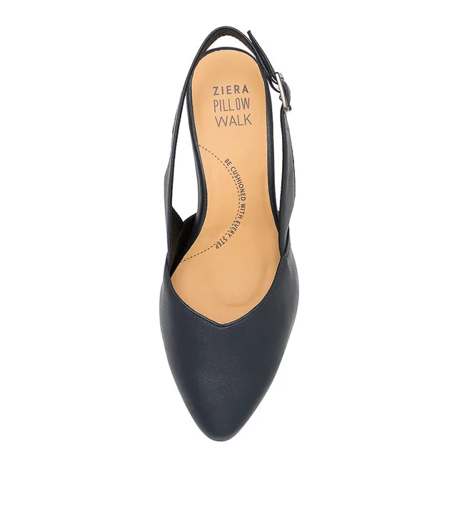 Veera W Navy Leather