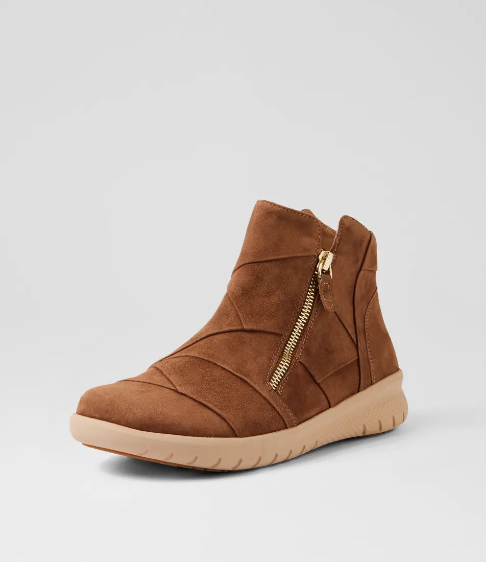 Sisley Xf Whiskey Suede Ankle Boots