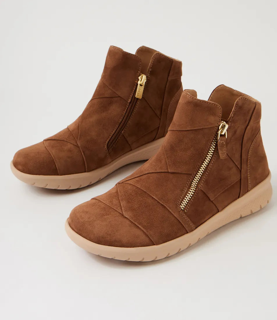 Sisley Xf Whiskey Suede Ankle Boots