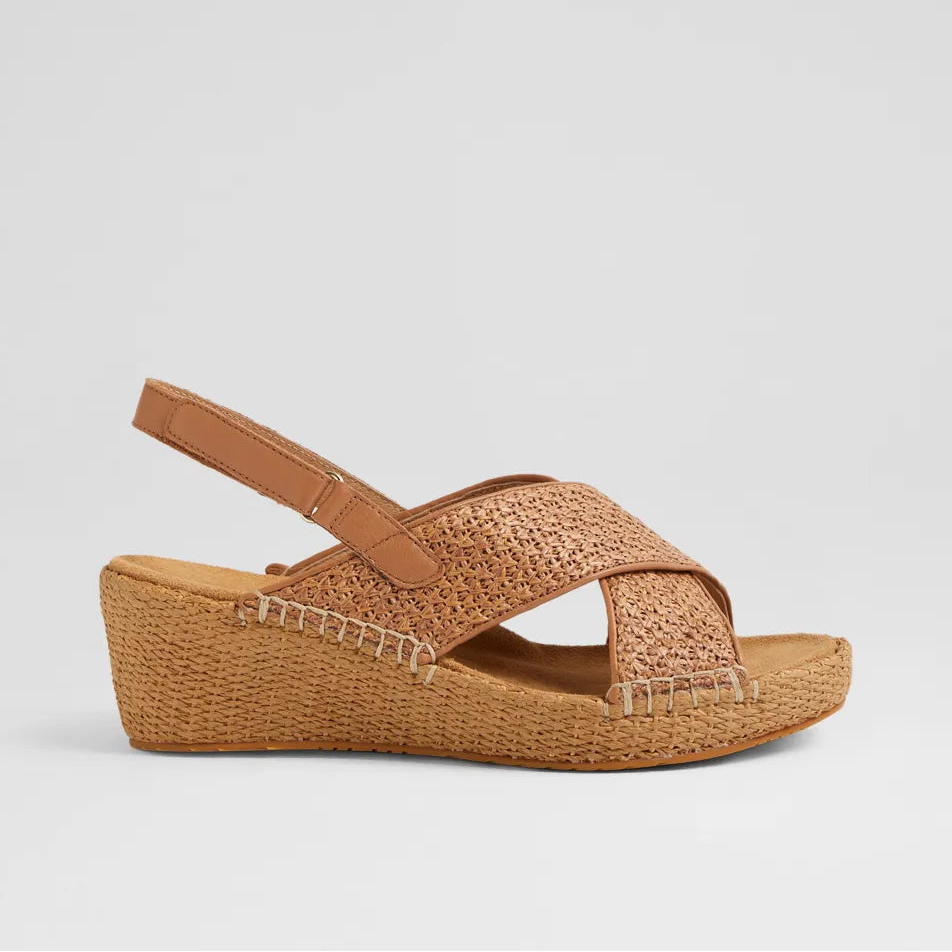 Koopy Xw Coffee Synthetic Raffia Sandals
