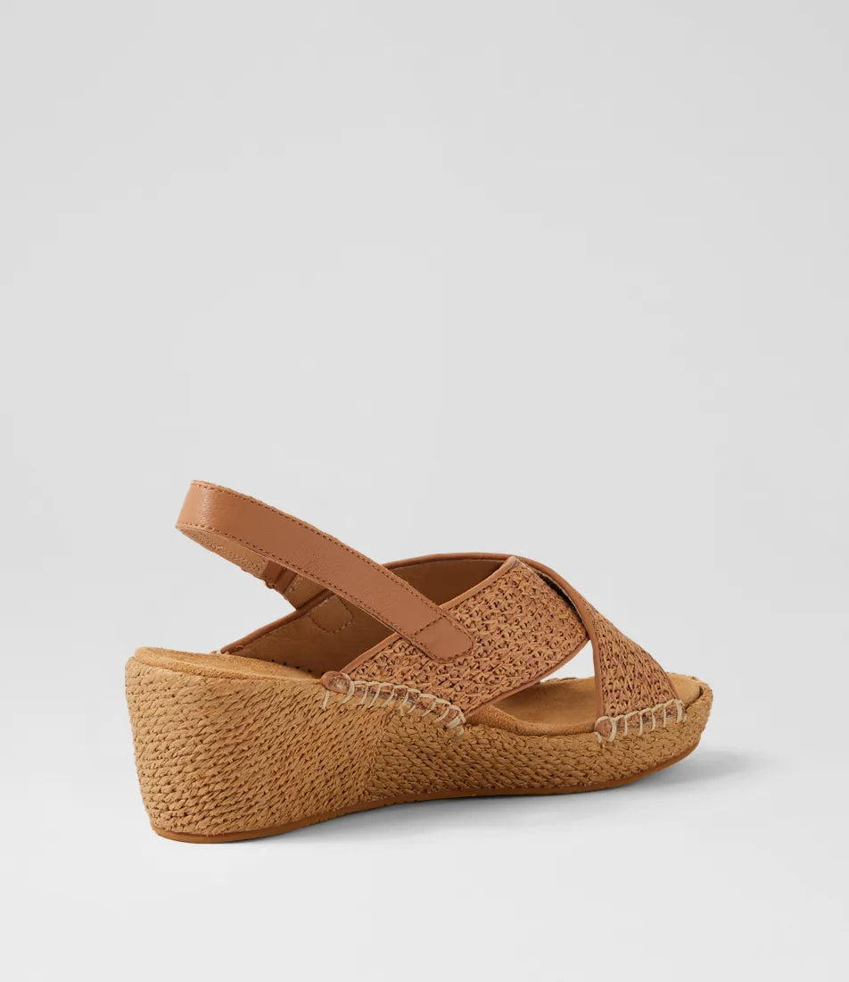 Koopy Xw Coffee Synthetic Raffia Sandals