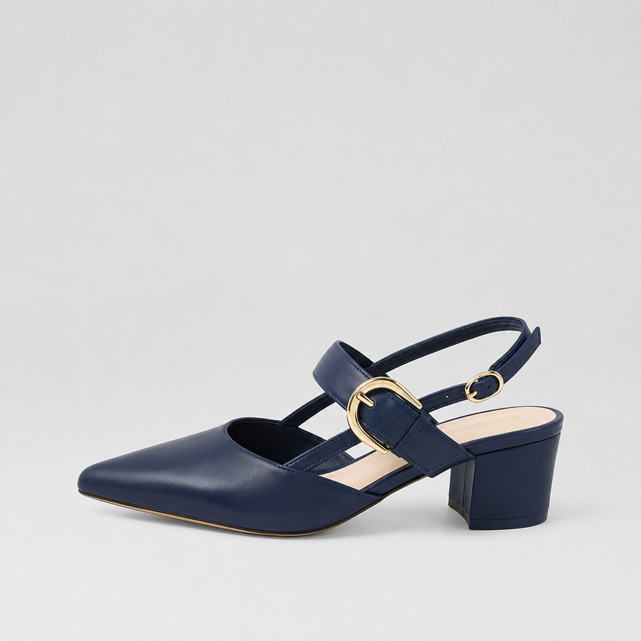 Asten Block Heel Navy