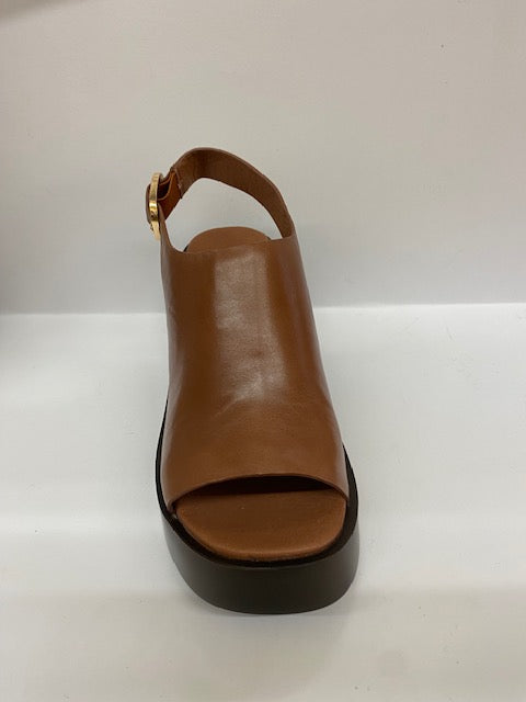 Ibba Platform Wedged Heel Chocolate