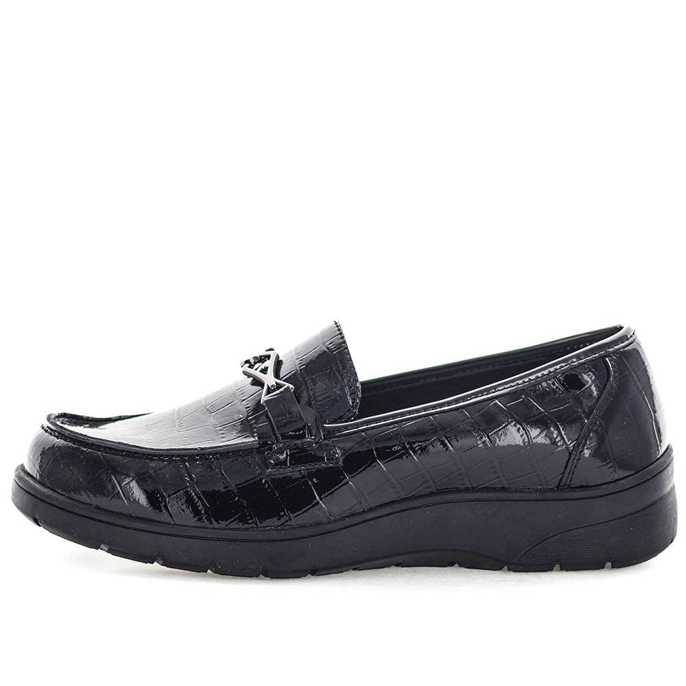 Corlene Soft Loafer Black Croc