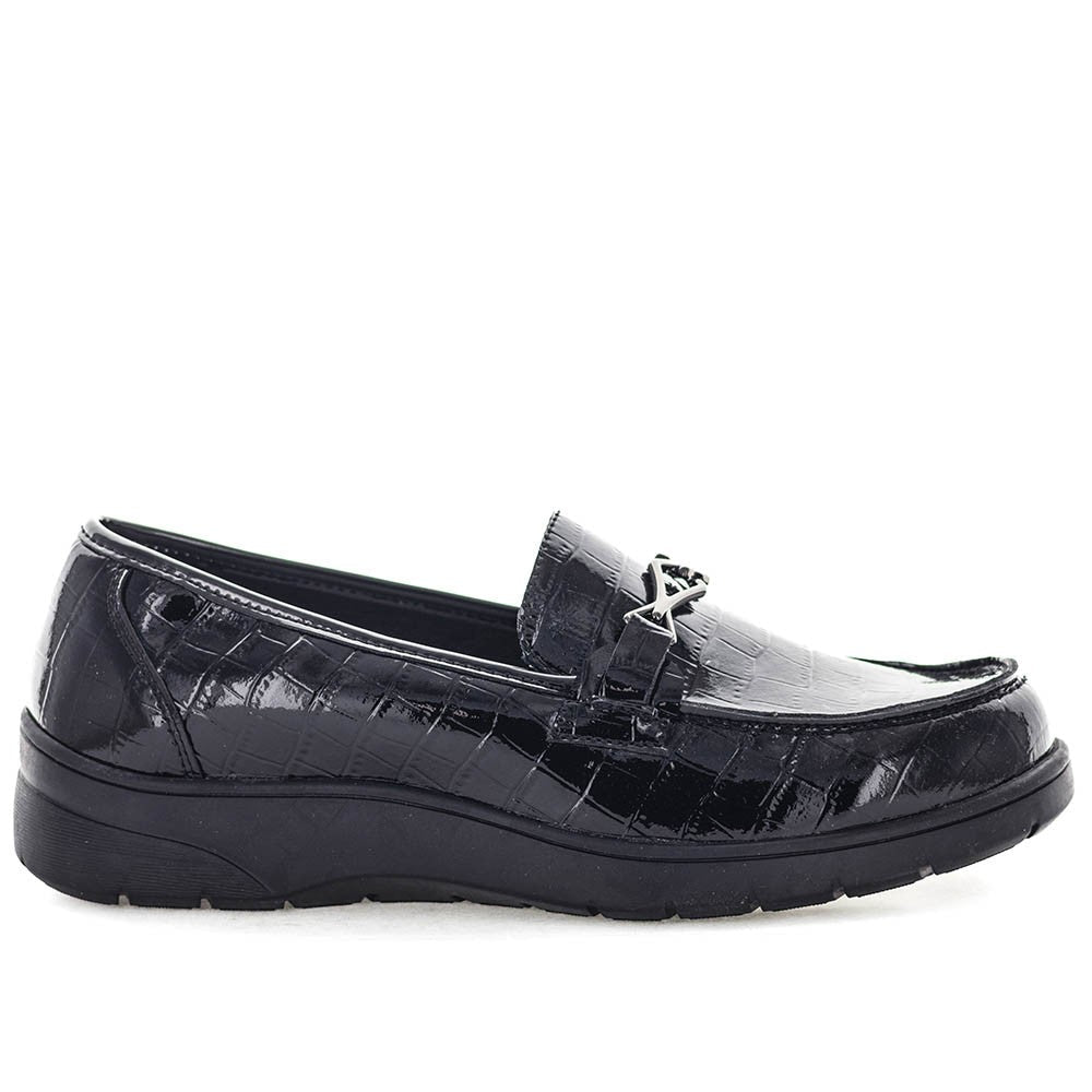 Corlene Soft Loafer Black Croc