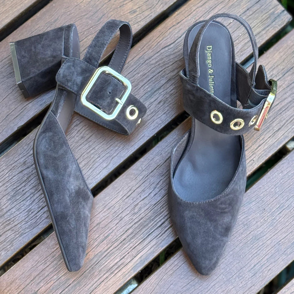 Magaly Chocolate Sude Heels