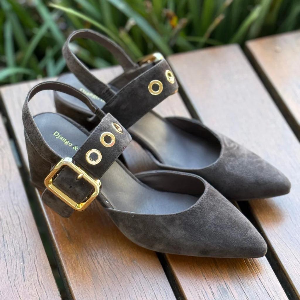 Magaly Chocolate Sude Heels