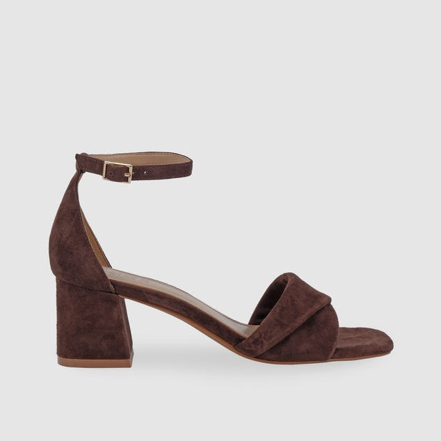 Britt Heel Suede Chocolate