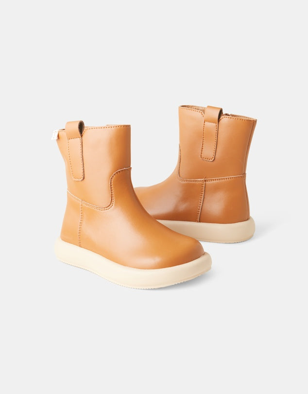 Harriet Leather Kids Boot Tan