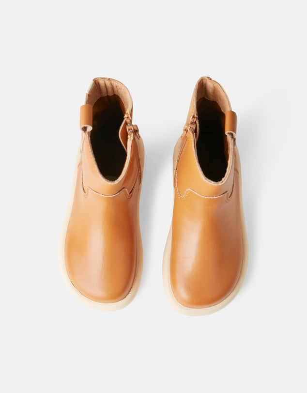 Harriet Leather Kids Boot Tan