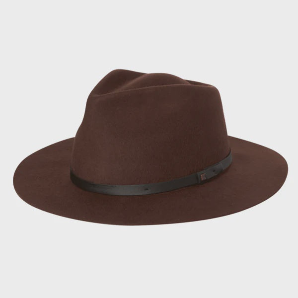 Wide Brim Fedora Goodwin Rust