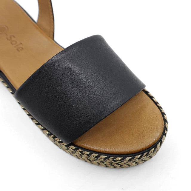 Florida Platform Sandal Black