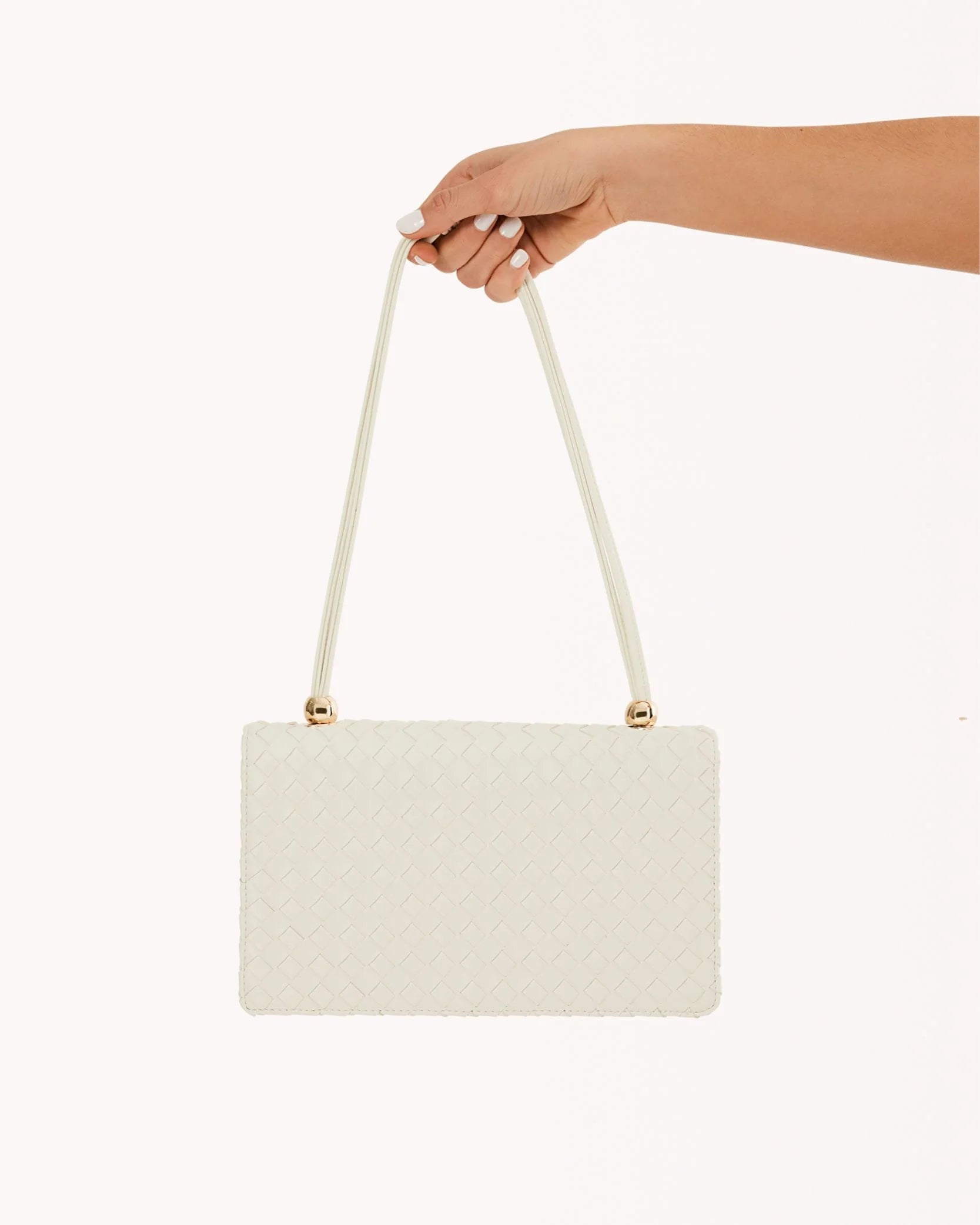 Mina Shoulder Bag Woven Bone