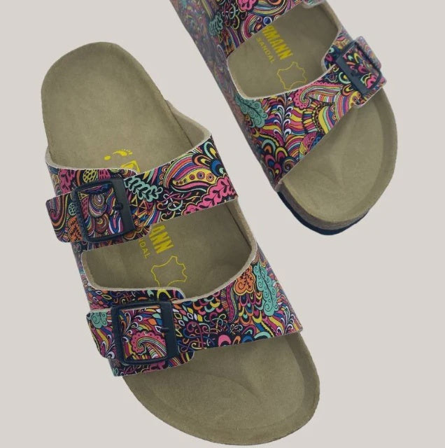 Neckermann Double Bar  Sandal Pink Multi