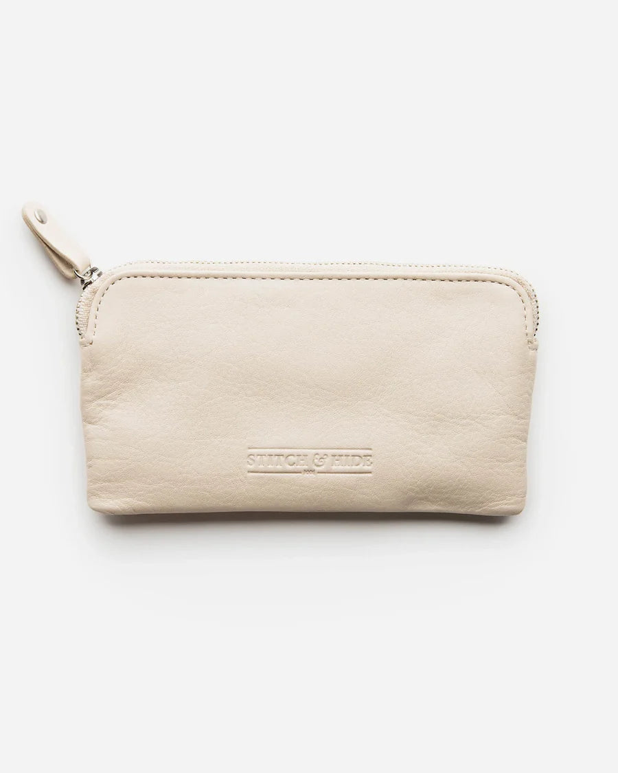 Lucy Leather Pouch Ivory