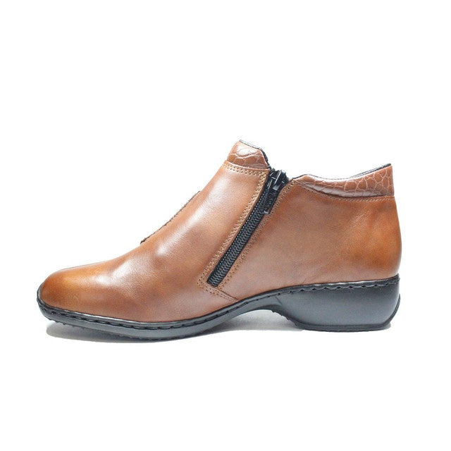 Brown Leather  Ankle Boot L3882-24