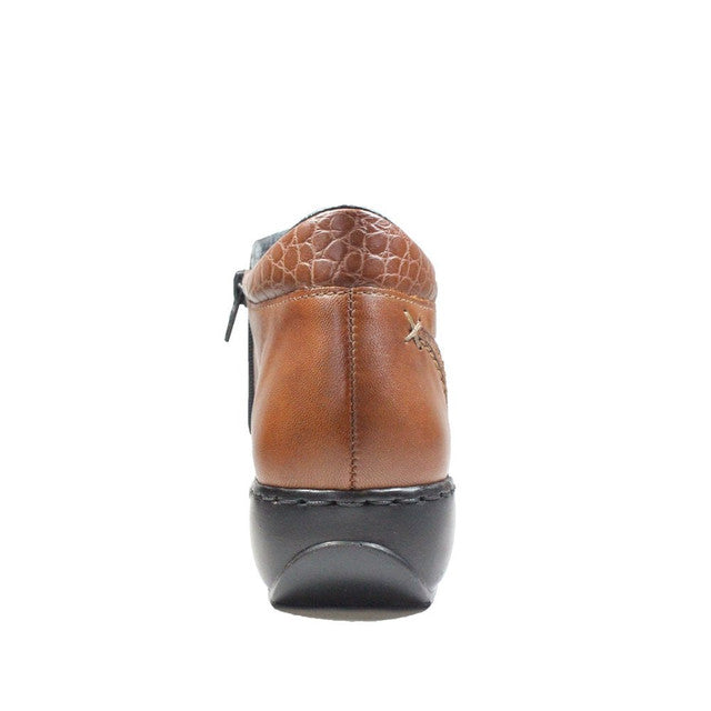 Brown Leather  Ankle Boot L3882-24