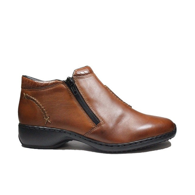 Brown Leather  Ankle Boot L3882-24